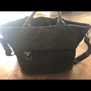 Prada canvas colorblock tote